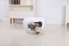 Cat Kitten Bed Cave Small Dog House Kennel Plastic Pet Pod Bedding Igloo White Pet Care > Dog Supplies V278-BP200-CAT-NEST-WHITE Online Furniture