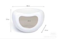 Cat Kitten Bed Cave Small Dog House Kennel Plastic Pet Pod Bedding Igloo White Pet Care > Dog Supplies V278-BP200-CAT-NEST-WHITE Online Furniture