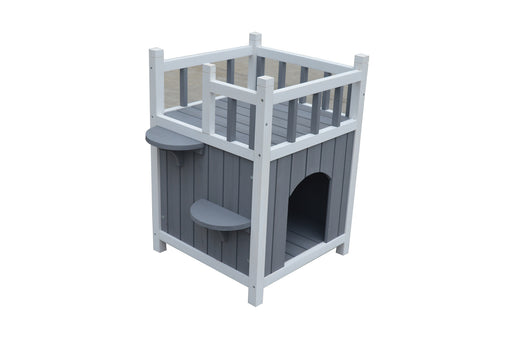 Cat Shelter Condo with Escape Door Rabbit Kitty House Cave Pet Care > Coops & Hutches V278-CH363-PS7438 Online Furniture