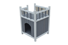 Cat Shelter Condo with Escape Door Rabbit Kitty House Cave Pet Care > Coops & Hutches V278-CH363-PS7438 Online Furniture