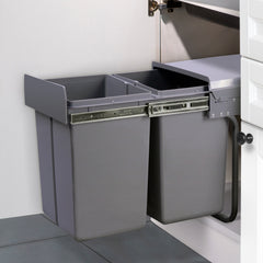 Cefito 2x20L Pull Out Bin - Grey Home & Garden > DIY POT-BIN-20L-SET Online Furniture