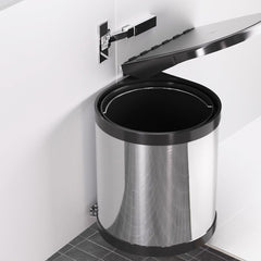 Cefito Kitchen Swing Out Pull Out Bin Stainless Steel Garbage Rubbish Can 12L Home & Garden > Kitchen Bins POT-BIN-CIR-002 Online Furniture