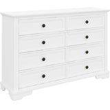 Celosia Dresser 8 Chest of Drawers Bedroom Acacia Timber Storage Cabinet - White