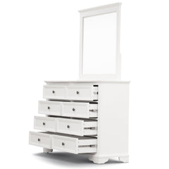 Celosia Dresser Mirror 8 Chest of Drawers Bedroom Timber Storage Cabinet - White Furniture > Bedroom V315-VO-SALA-DM-KIT Online Furniture