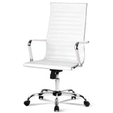 Chair Eames Replica Office Chairs PU Leather Executive Work Computer Seat White