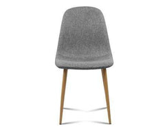 Chair Fabric Dining Chairs - Light Grey - Set of 4 - ozily