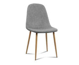 Chair Fabric Dining Chairs - Light Grey - Set of 4