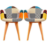 Chairs Fabric Dining  -  Set of 2