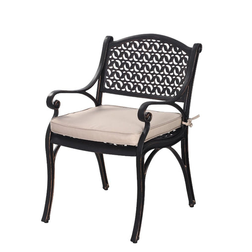 Cherise Cast Aluminium Chairs with Cushions (1 pair) Furniture > Outdoor V231-CAC-05 BRZ 1 PAIR Online Furniture