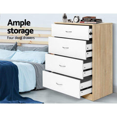 Chest of Drawers Tallboy Dresser Table Bedroom Storage White Cabinet - ozily