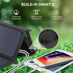 CHOETECH SC001 19W Portable Solar Panel Charger SunPower Panels Dual USB Charger for Camping/RV/Outdoors Electronics > Mobile Accessories V28-ELECHOSC001 Online Furniture