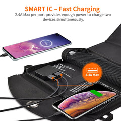 CHOETECH SC001 19W Portable Solar Panel Charger SunPower Panels Dual USB Charger for Camping/RV/Outdoors Electronics > Mobile Accessories V28-ELECHOSC001 Online Furniture