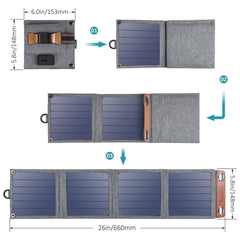 CHOETECH SC004 14W USB Foldable Solar Powered Charger Electronics > Battery Chargers & Power V28-ELECHOSC004 Online Furniture