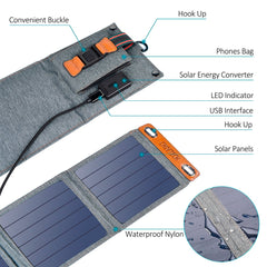 CHOETECH SC004 14W USB Foldable Solar Powered Charger Electronics > Battery Chargers & Power V28-ELECHOSC004 Online Furniture