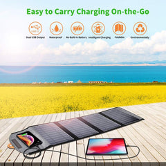 CHOETECH SC005 22W Portable Waterproof Foldable Solar Panel Charger (Dual USB Ports) Electronics > Mobile Accessories V28-ELECHOSC005 Online Furniture