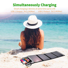 CHOETECH SC005 22W Portable Waterproof Foldable Solar Panel Charger (Dual USB Ports) Electronics > Mobile Accessories V28-ELECHOSC005 Online Furniture