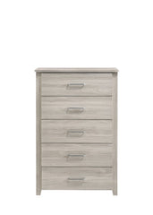 5 Chest Of Drawers Tallboy In White Oak - ozily