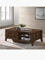 Coffee Table Sliding Door – Dark Wood - ozily