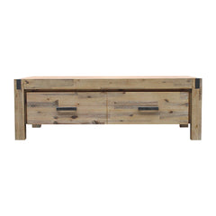 Coffee Table Solid Acacia Wood & Veneer 1 Drawers Storage Oak Colour Furniture > Bedroom V43-CT-NOW-OAK Online Furniture