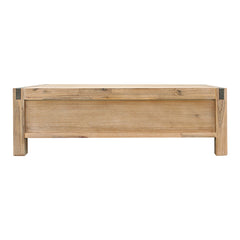 Coffee Table Solid Acacia Wood & Veneer 1 Drawers Storage Oak Colour Furniture > Bedroom V43-CT-NOW-OAK Online Furniture