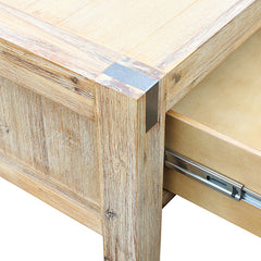 Coffee Table Solid Acacia Wood & Veneer 1 Drawers Storage Oak Colour Furniture > Bedroom V43-CT-NOW-OAK Online Furniture