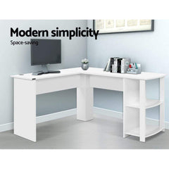 Computer Desk  L-Shape White - ozily
