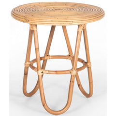 Crocus Rattan Round Side Sofa End Table 55cm - Natural Furniture > Bedroom V315-VOD-AZUR-02 Online Furniture