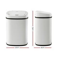 Devanti 82L Motion Sensor Bin Rubbish Waste Automatic Trash Can Kitchen White Appliances > Kitchen Appliances SB-82L-S24-WH Online Furniture