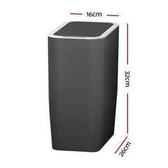 Devanti Motion Sensor Bin Automatic Rubbish Bins Waste Trash Can Ash Black 9L Home & Garden > Kitchen Bins SB-9LS26-BK Online Furniture