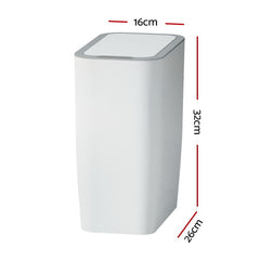 Devanti Motion Sensor Bin Automatic Rubbish Bins Waste Trash Can White 9L Home & Garden > Kitchen Bins SB-9LS26-WH Online Furniture