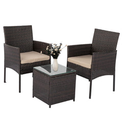 Dreamo Delightful 3 Piece Bistro Set Furniture > Outdoor V264-OTF-520S-BGE-US Online Furniture