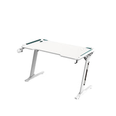 EKKIO RGB Gaming Desk Z Shape White 140cm EK-GD-109-AL Furniture > Office V227-2997101012000 Online Furniture