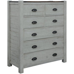 Erica Tallboy 7 Chest of Drawers Solid Acacia Timber Wood Cabinet Brown White Furniture > Bedroom V315-VOB-SOUT-04 Online Furniture