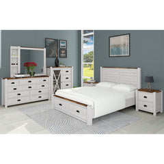 Erica Tallboy 7 Chest of Drawers Solid Acacia Timber Wood Cabinet Brown White Furniture > Bedroom V315-VOB-SOUT-04 Online Furniture