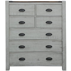 Erica Tallboy 7 Chest of Drawers Solid Acacia Timber Wood Cabinet Brown White Furniture > Bedroom V315-VOB-SOUT-04 Online Furniture