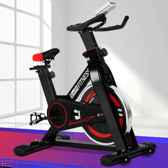 Everfit Spin Exercise Bike Cycling Fitness Commercial Home Workout Gym Black Sports & Fitness > Fitness Accessories EB-E-SPIN-01-BK Online Furniture