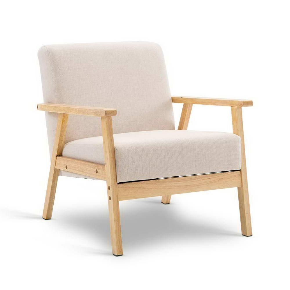 Fabric Dining Armchair - Beige or Grey - ozily