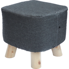 Fabric Ottoman Foot Stool Rest Pouffe Footstool Wood Storage Padded Seat Furniture > Bar Stools & Chairs V63-825491 Online Furniture