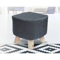 Fabric Ottoman Foot Stool Rest Pouffe Footstool Wood Storage Padded Seat Furniture > Bar Stools & Chairs V63-825491 Online Furniture