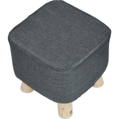 Fabric Ottoman Foot Stool Rest Pouffe Footstool Wood Storage Padded Seat Furniture > Bar Stools & Chairs V63-825491 Online Furniture