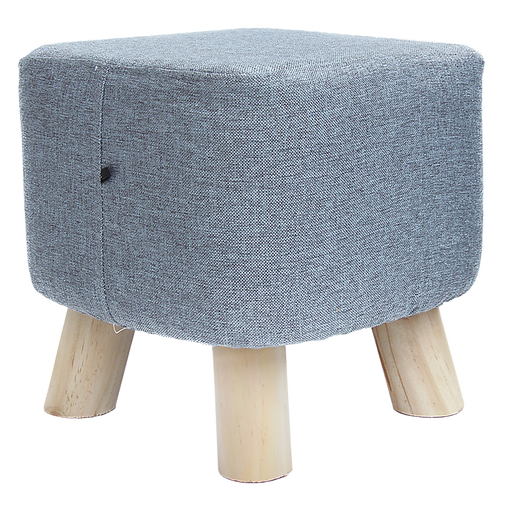 Fabric Ottoman Foot Stool Rest Pouffe Footstool Wood Storage Padded Seat Furniture > Bar Stools & Chairs V63-825501 Online Furniture