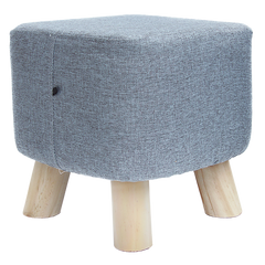 Fabric Ottoman Foot Stool Rest Pouffe Footstool Wood Storage Padded Seat Furniture > Bar Stools & Chairs V63-825501 Online Furniture