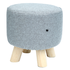 Fabric Ottoman Foot Stool Rest Pouffe Footstool Wood Storage Padded Seat Furniture > Bar Stools & Chairs V63-825521 Online Furniture