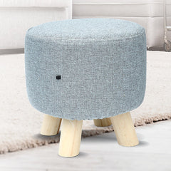 Fabric Ottoman Foot Stool Rest Pouffe Footstool Wood Storage Padded Seat Furniture > Bar Stools & Chairs V63-825521 Online Furniture