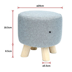 Fabric Ottoman Foot Stool Rest Pouffe Footstool Wood Storage Padded Seat Furniture > Bar Stools & Chairs V63-825521 Online Furniture