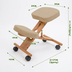 Forever Beauty Beige Ergonomic Adjustable Kneeling Chair Furniture > Bar Stools & Chairs V274-MT-GM068-BE Online Furniture