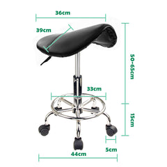 Forever Beauty Black Salon Barber Stool Swivel Saddle Type Furniture > Bar Stools & Chairs V274-FT-SC4B Online Furniture