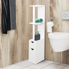 Freestanding Bathroom Storage Cabinet - White - ozily