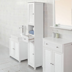 Freestanding Tall Bathroom Cabinet 170x32x30 cm - ozily