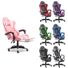 Gaming Chair Office Computer Seating Racing PU Executive Racer Recliner Large Purple Furniture > Bar Stools & Chairs V255-LGCHAIR-PURPLE Online Furniture